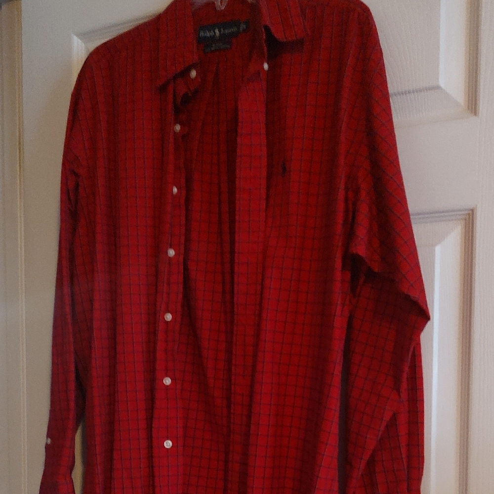 Ralph Lauren Red Plaid Casual Shirt
